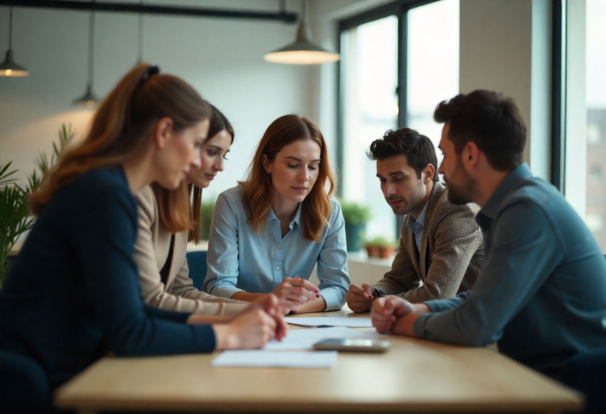 A photo of the CORtracker team collaborating